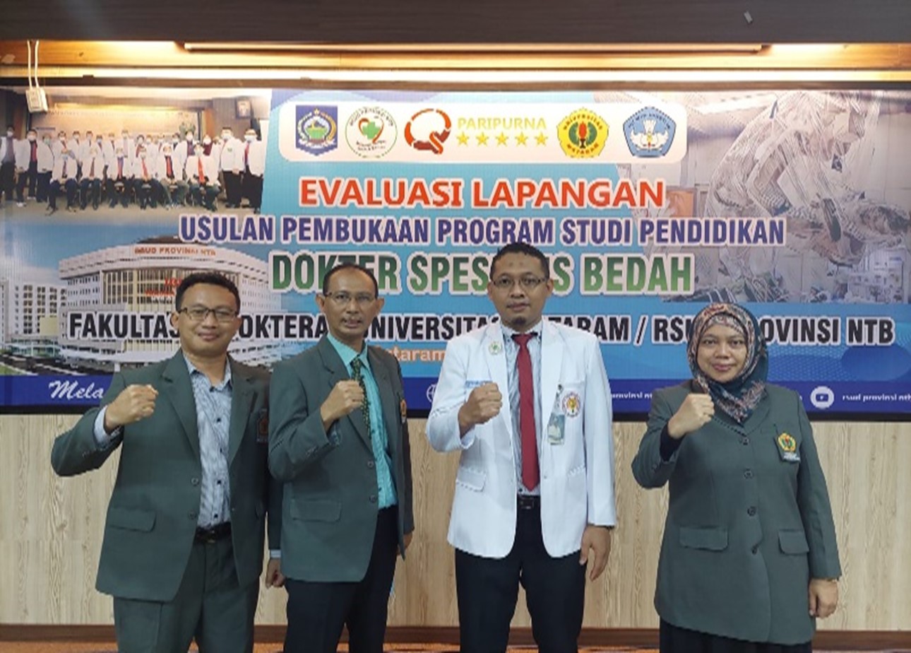 Program Studi Pendidikan Dokter Spesialis  Bedah (PPDS Bedah) FK Unram Mendapatkan Rekomendasi Pembukaan Prodi oleh Tim Evaluator Kemendikbud Dikti.