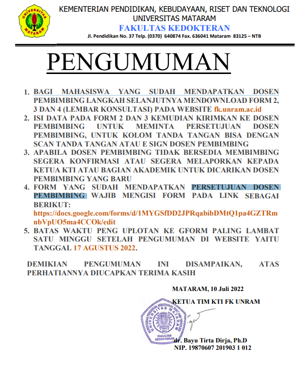 PERSETUJUAN DOSEN PEMBIMBING KTI